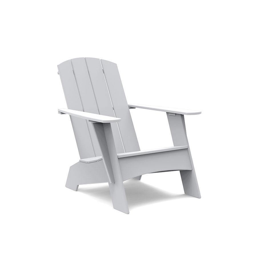 studio curved adirondack bench in driftwood