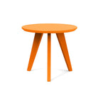 sunset orange studio shot of round satellite end table 18 inch